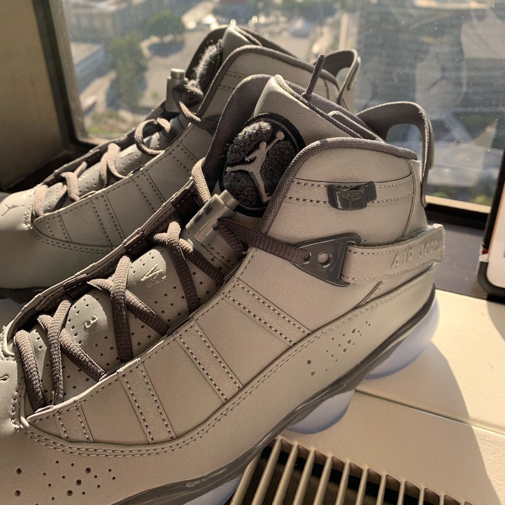 😱Jordan 6 rings 3m reflective silver graphite